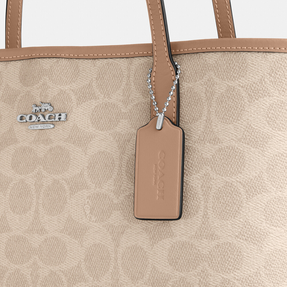 Coach Medium City Tote Bag In Signature Canvas - Picture 5 of 14